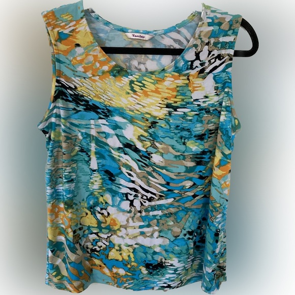 ❤️🔥5/20$TAN JAY💫Womens Multicoloured Stretchy Comfortable Round Neck Tank Top - Picture 1 of 8